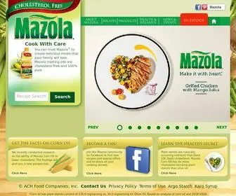 Mazola.com(Corn and olive oil) Screenshot