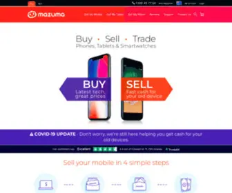 Mazumamobile.com.au(Sell your mobile or tablet with Mazuma Mobile) Screenshot