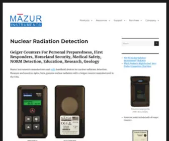 Mazurinstruments.com(Nuclear Radiation Detection) Screenshot