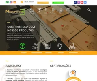 Mazurky.com.br(Fábrica de Caixas de Papelão e Embalagens de Papelão) Screenshot
