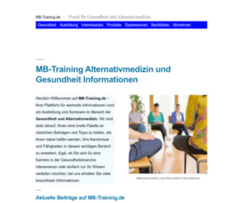 MB-Training.de(MB-Training Alternativmedizin und Gesundheit Informationen) Screenshot