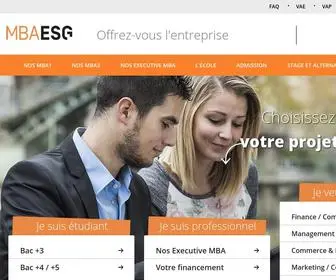 Mba-ESG.com(MBA ESG Paris) Screenshot