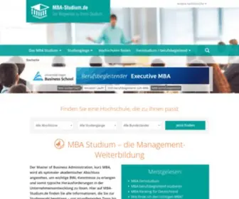 Mba-Studium.de(Das umfangreichste Portal zum MBA Studium. Wir haben alle Infos unabhängig recherchiert) Screenshot