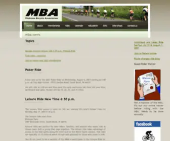 Mbabike.com(Michiana Bicycle Association) Screenshot