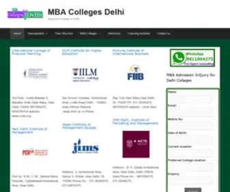 Mbacollegesdelhi.co.in(Top MBA Colleges in Delhi for Admission 2024) Screenshot