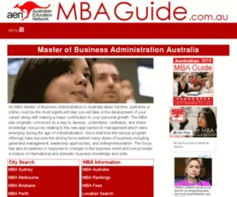 Mbaguide.com.au(MBA Australia Master of Business Administration) Screenshot