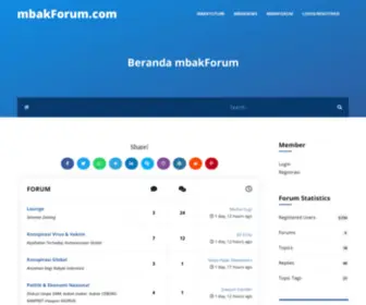 Mbakforum.com(Sarana Diskusi Komunitas) Screenshot