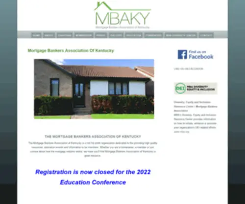 Mbaky.org(The Mortgage Bankers Association of Kentucky) Screenshot