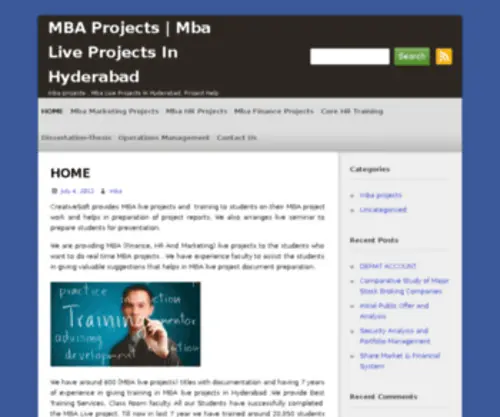 Mbaliveprojects.info(MBA Projects) Screenshot