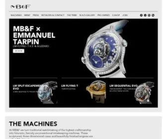 Mbandf.com(MB&F is a creative label based around one very simple and fundamental ideal) Screenshot