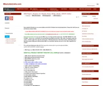 Mbanotesindia.com(MBA Papers) Screenshot