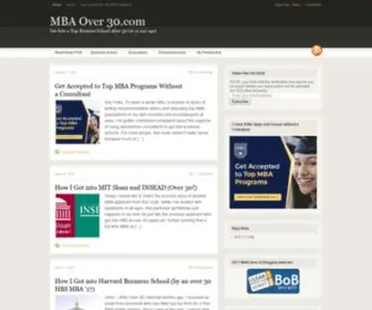 Mbaover30.com(Get Into a Top Business School After 30 (or at any age)) Screenshot