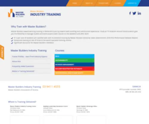 Mbavtraining.com.au(Master Builder Training) Screenshot