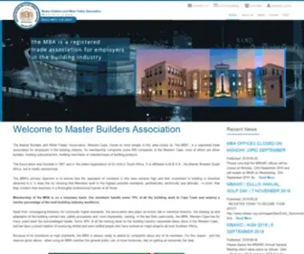 Mbawc.org.za(Master Builders Association Western Cape) Screenshot