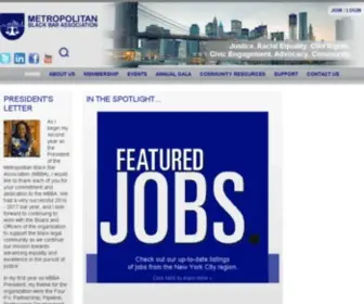 Mbbanyc.org(Metropolitan Black Bar Association) Screenshot
