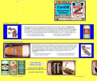 Mbcinfo.com(Michigan Beer Cans) Screenshot