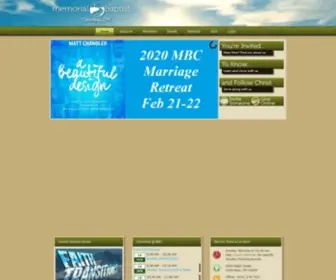 Mbconline.org(Memorial Baptist Church) Screenshot