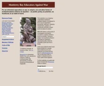 Mbeaw.org(Monterey Bay Educators Against War) Screenshot