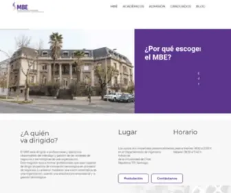 Mbe.cl(Magíster en Ingeniería de Negocios con Tecnologías de Información) Screenshot