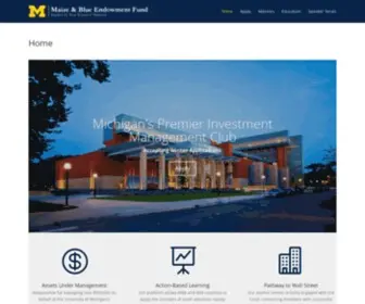 Mbefund.org(The Maize & Blue Endowment Fund) Screenshot