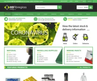 MBFG.co.uk(Fibreglass Supplies) Screenshot