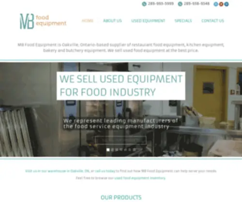 Mbfoodequipment.com(MB Food Equipment) Screenshot