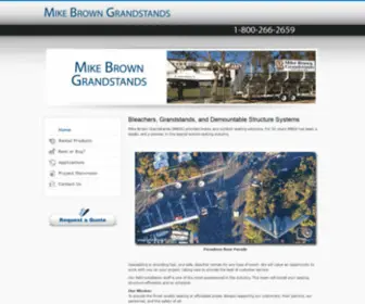 MBGS.com(Bleacher Rentals By Mike Brown Grandstands) Screenshot