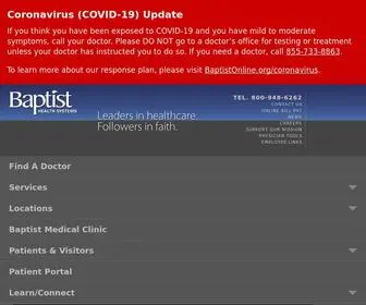 MBHS1.net(Baptist Health Systems) Screenshot