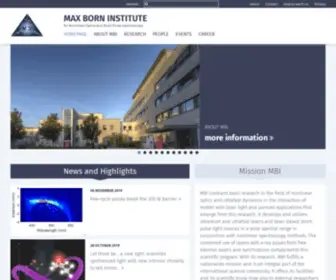 Mbi-Berlin.de(Max-born-institut) Screenshot
