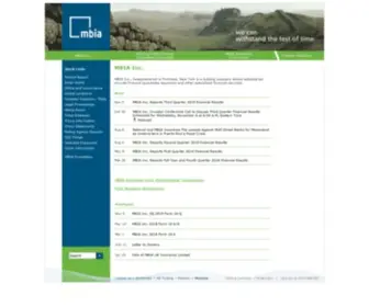 Mbia.com(MBIA offers municipal bond insurance) Screenshot