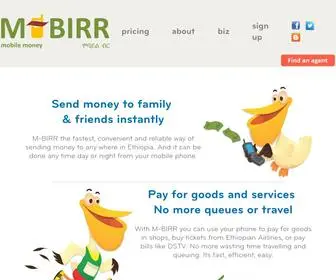 Mbirr.com(The first Mobile Money service in Ethiopia) Screenshot