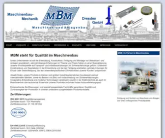 MBM-Dresden.com(MBM Maschinenbaumechanik Bartlick OHG) Screenshot