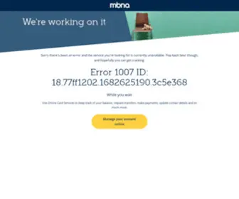 Mbna.co.uk(Credit cards) Screenshot