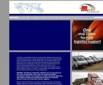 Mbonny.com(One stop centre for total logistics support) Screenshot