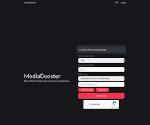 Mboost.me(Booster Page Creator) Screenshot