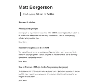 Mborgerson.com(Mborgerson) Screenshot