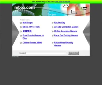 Mbox.com(The Leading Mailbox Site on the Net) Screenshot