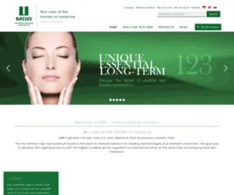 MBR-Cosmetics.com(MBR Medical Beauty Research) Screenshot