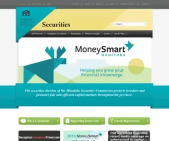 Mbsecurities.ca(Province of Manitoba) Screenshot