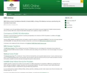 Mbsonline.gov.au(Mbs online contains the medicare benefits schedule (mbs)) Screenshot
