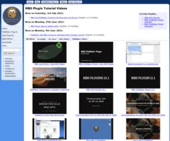 MBSplugins.com(MBS Xojo Plugin Tutorial Videos) Screenshot