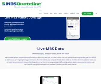 MBsquoteline.com(Mortgage Backed Securities Pricing & Analysis) Screenshot