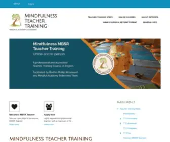 MBSR.website(Mindfulness Teacher Training) Screenshot