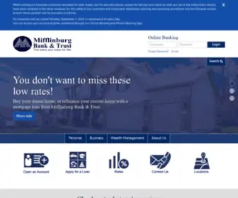 MBTC.com(Mifflinburg Bank & Trust) Screenshot