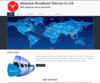 MBT.com.mm(Myanmar broadband telecom co) Screenshot