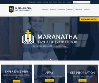 Mbu.edu(The mission of Maranatha Baptist University) Screenshot
