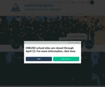 Mbusd.org(Manhattan Beach Unified School District) Screenshot