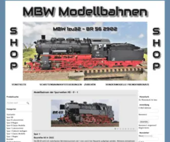 MBW-Modellbahnen.de(MBW Spur 0 GmbH) Screenshot