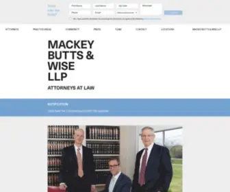 Mbwise.com(MACKEY BUTTS & WISE LLP) Screenshot