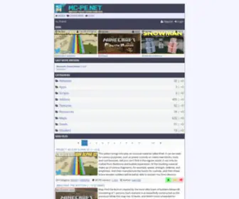 MC-PE.net(Minecraft Pocket Edition Downloads) Screenshot